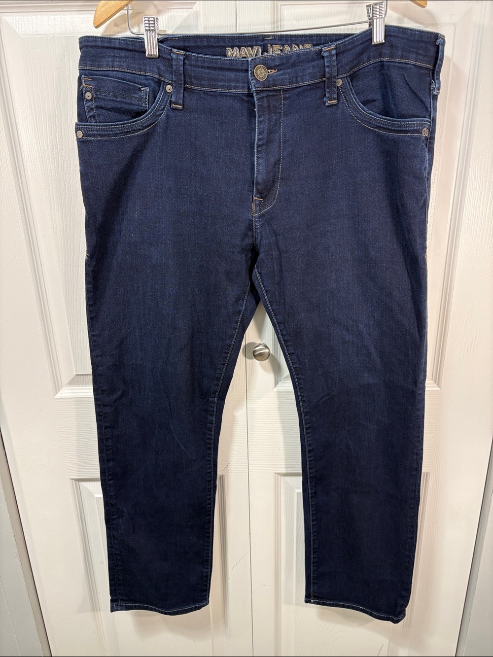 Mavi Men's Zach Straight Leg Jeans Men’s Dark Wash Denim